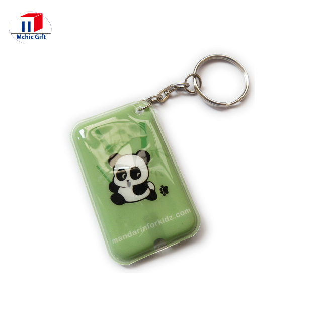 Customized Shape Plastic Light Up Key Chain, Mini Led Light Keychain, Flashlight Key Chain