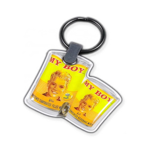 Custom Full Color Printing PVC Led Keychain for Promotion, Flashlight KeyChain