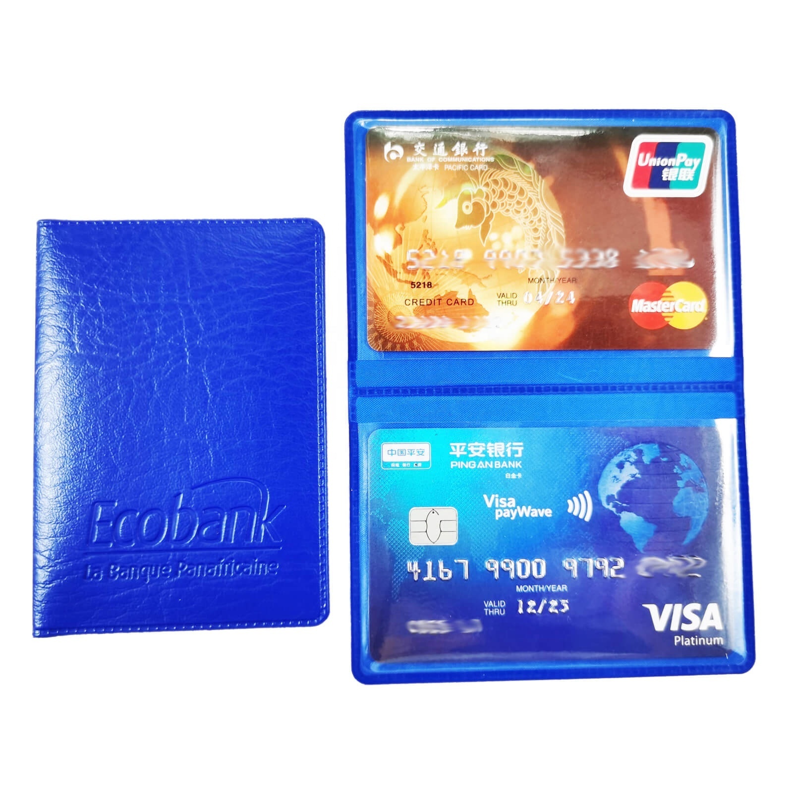 Customized PVC Leather Credit Card Sleeve, Credit Card Wallet, Cards Protector