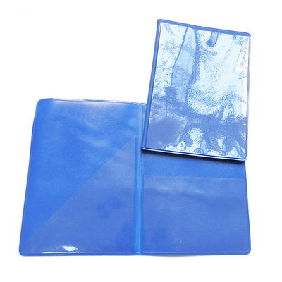 Customized a4 or a5 Blue Plastic document folder Car Manual Folder Soft Certificate Holder File Folders