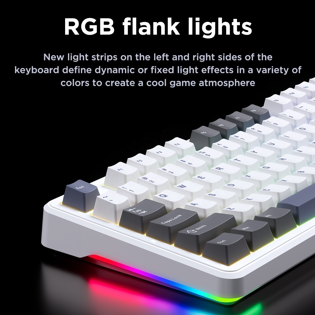 AULA F87 Keys Rgb Backlit Hot Swappable Anti Ghosting Keyboard For Desktop Tablet Laptop Wired Gaming Mechanical Keyboard Oem