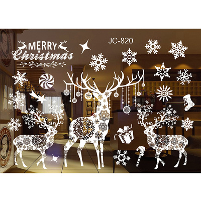 Christmas Silver Snowflake Window Clings Xmas Snowflake Stickers Holiday Winter Window Decorations