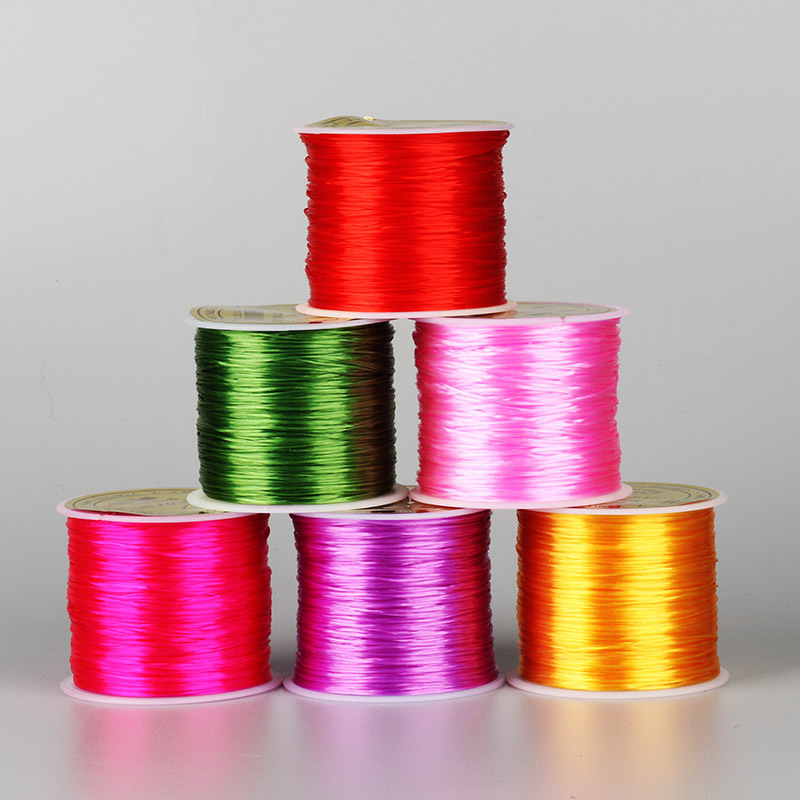 60M/Roll Strong Elastic Crystal Beading Cord 0.6mm Stretch Thread String Bracelet Wires For Jewelry Making Cords Line