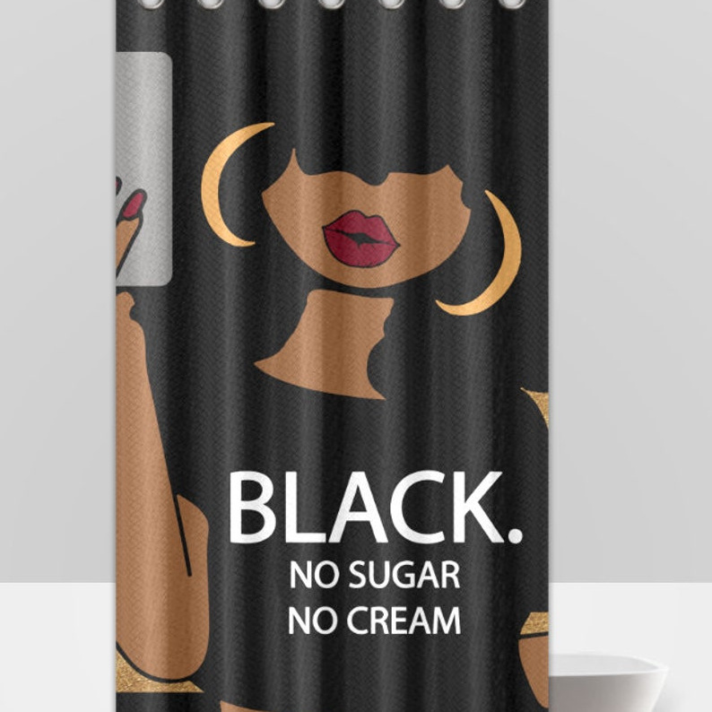 Unique Gifts Black Girl Magic  Apartment Gift Shower Curtain Gift Long Shower Curtain