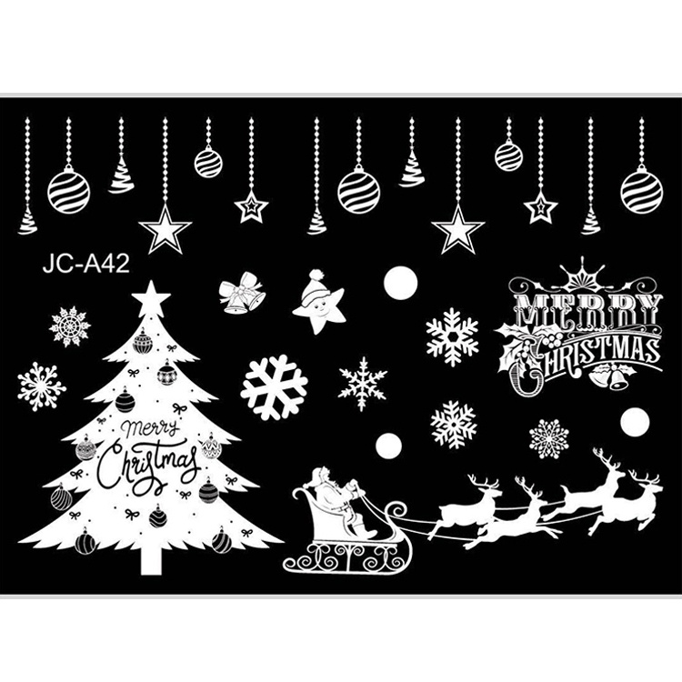 Christmas Silver Snowflake Window Clings Xmas Snowflake Stickers Holiday Winter Window Decorations