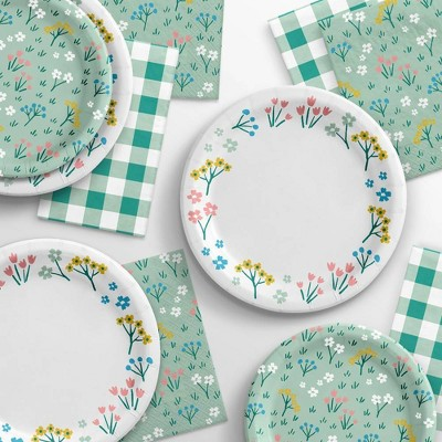 Customized Wholesale Disposable Paper Plates Paper Cup Kids Flower Theme Girl Party Supplies Kits