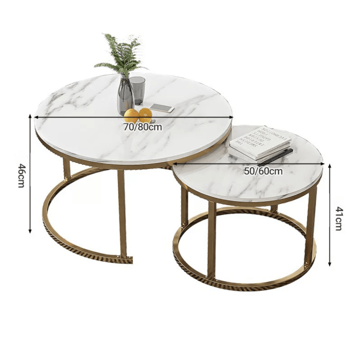 Factory Wholesale European Style Elegant Marble Modern Round Living Room Center Coffee Table