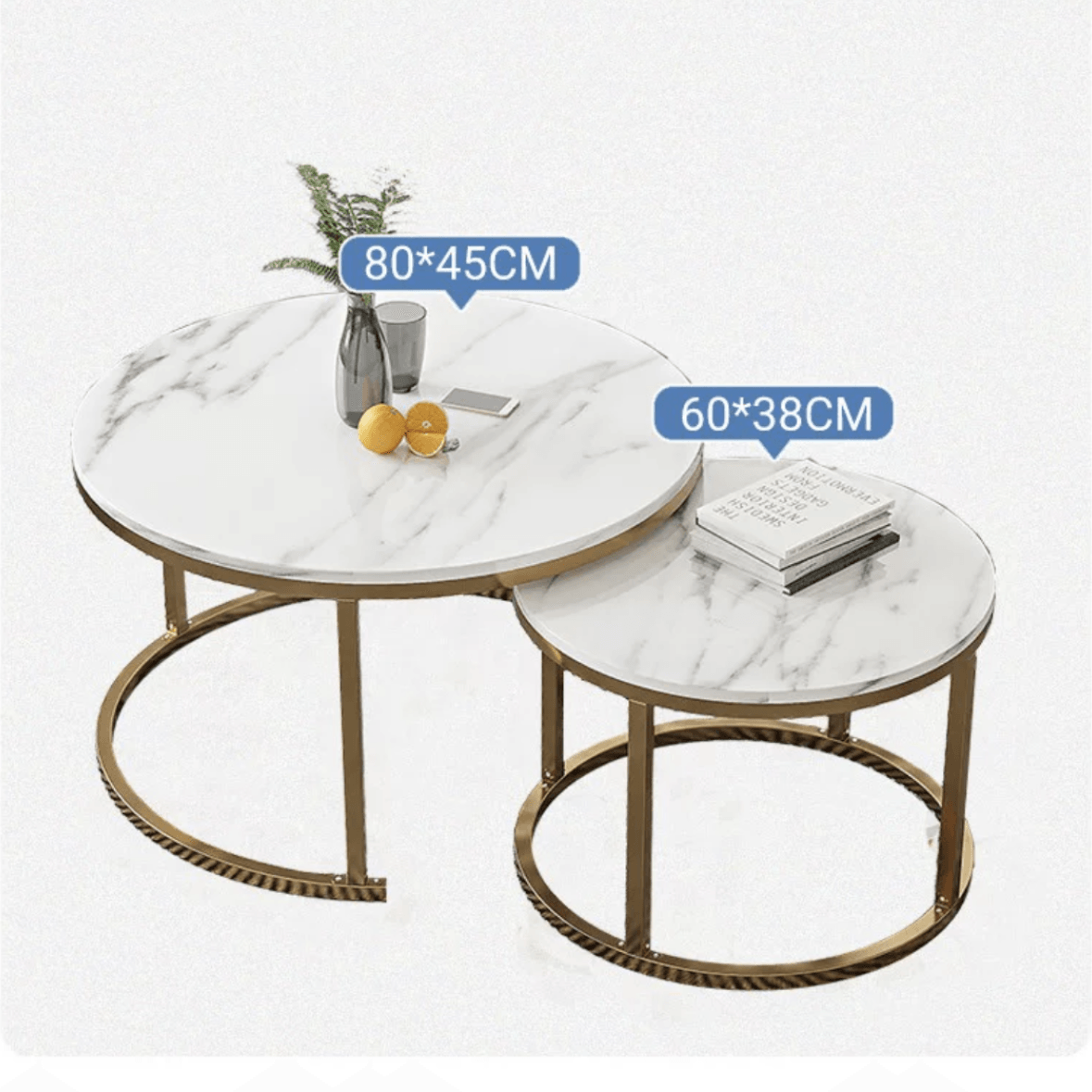 Factory Wholesale European Style Elegant Marble Modern Round Living Room Center Coffee Table