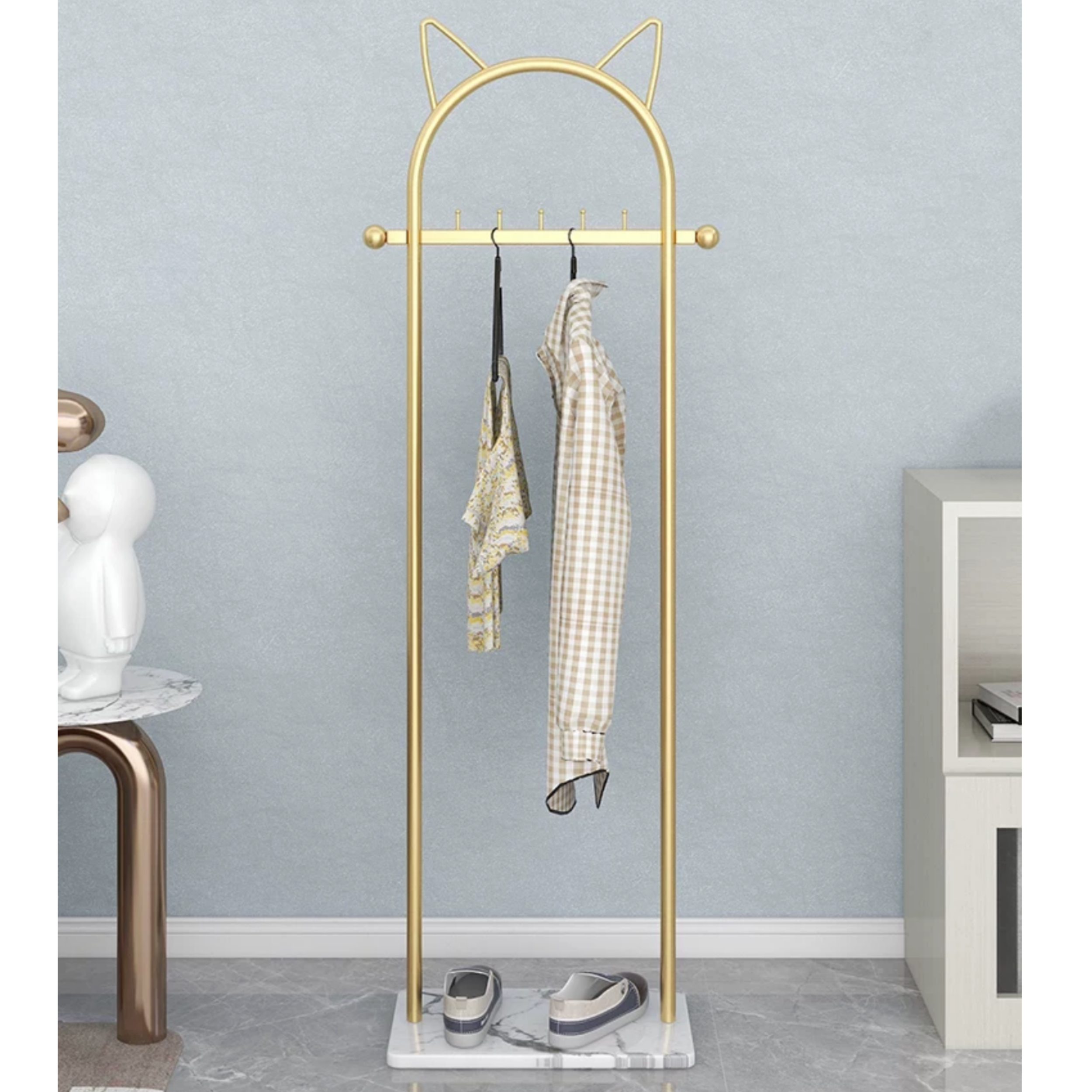 Hangers Bedroom Hanging Clothes Coat Racks Wholesale Custom Rack Portable Floor Standing Metal Gold Living Room Furniture Modern