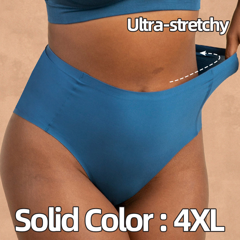 High Quality High Waist Sexy Seamless Thong Underwear Wholesale Custom logo Solid Color hip-lift 4XL fat women Draw hip Panties