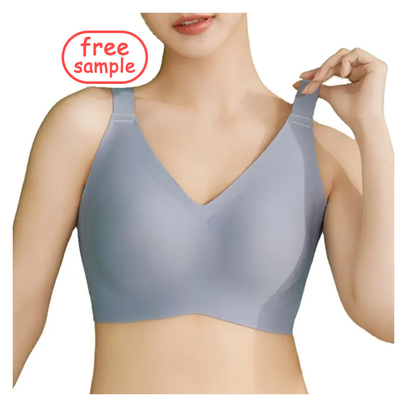 Large size seamless fitness underwear Full coverage Fat women wireless side collection gather 42E prevent sagging sport yoga bra