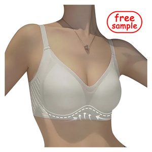 Ultra-thin ice air bra seamless push up High Elasticity side collection prevent sagging soft support 90B ladies breast lift bra