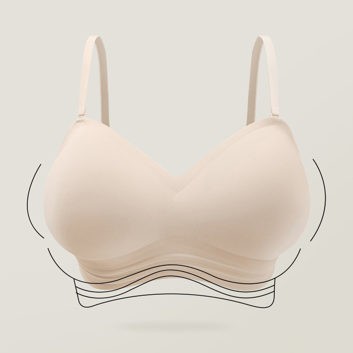 High Quality seamless strapless underwear Custom Logo Wireless Tank Bra New sexy soft support 32G wrap strapless backless bra