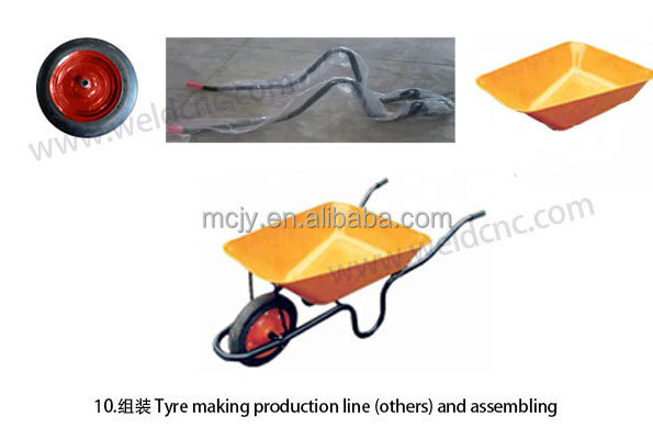 J&Y China Power Wheelbarrow Manufacturing Machine Wheelbarrow Production Line Of Happiness Wheelbarrow Tyre Making Machine