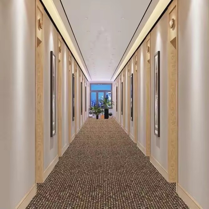 Polypropylene Broadloom Loop Pile Action Backing Carpet Roll Hotel Exhibition Room Tufted Wall To Wall Carpet