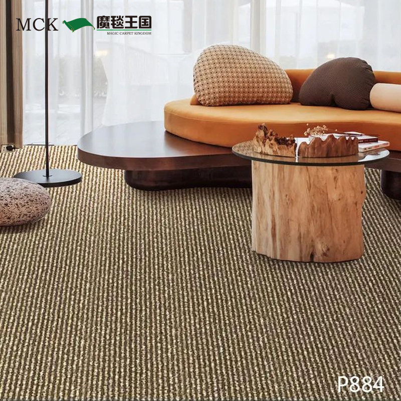 Polypropylene Broadloom Loop Pile Action Backing Carpet Roll Hotel Exhibition Room Tufted Wall To Wall Carpet