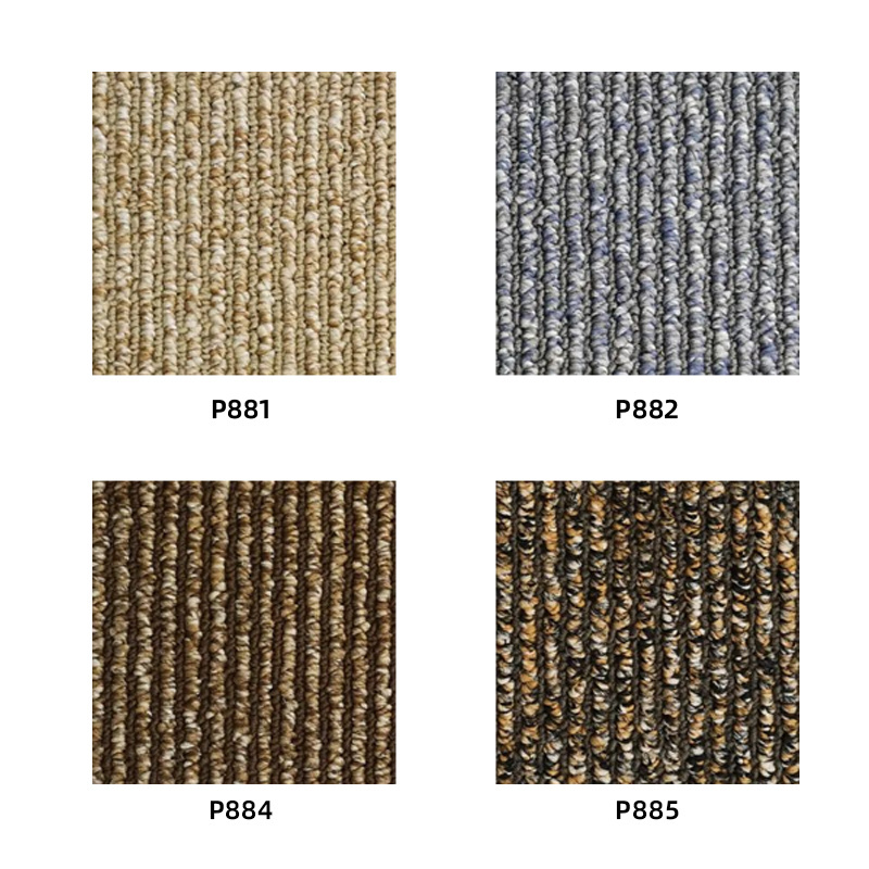 Polypropylene Broadloom Loop Pile Action Backing Carpet Roll Hotel Exhibition Room Tufted Wall To Wall Carpet