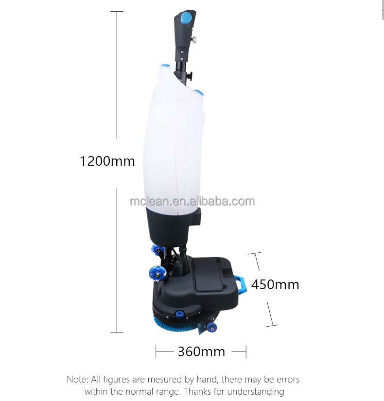 Factory Wholesale Hand Push Cleaning Equipment Walk Behind Battery Operated Floor Scrubber Dryer