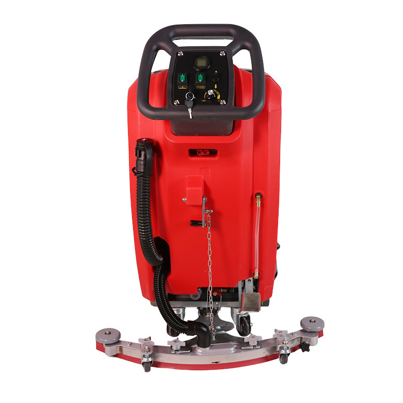 New design fully automatic hand pushed floor scrubber M510,low noise working,24v,cpu from the USA,510mm brush width for sale