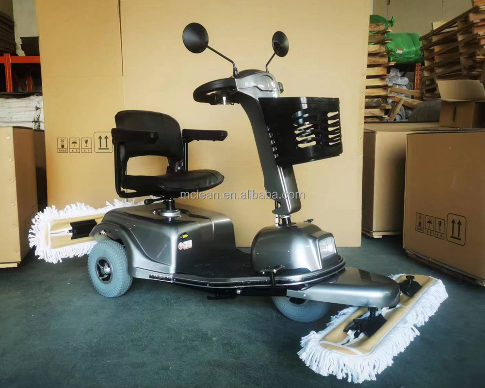 CT3900 Three Wheels Electric Mobility Cleaning Mop Driving Dust Cart Floor Cleaning Machine