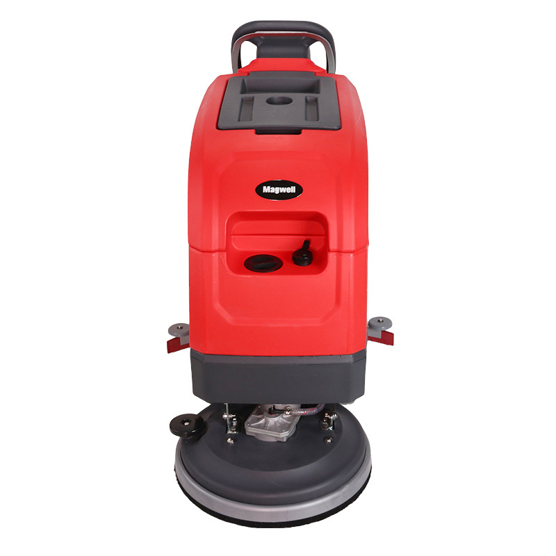 New design fully automatic hand pushed floor scrubber M510,low noise working,24v,cpu from the USA,510mm brush width for sale