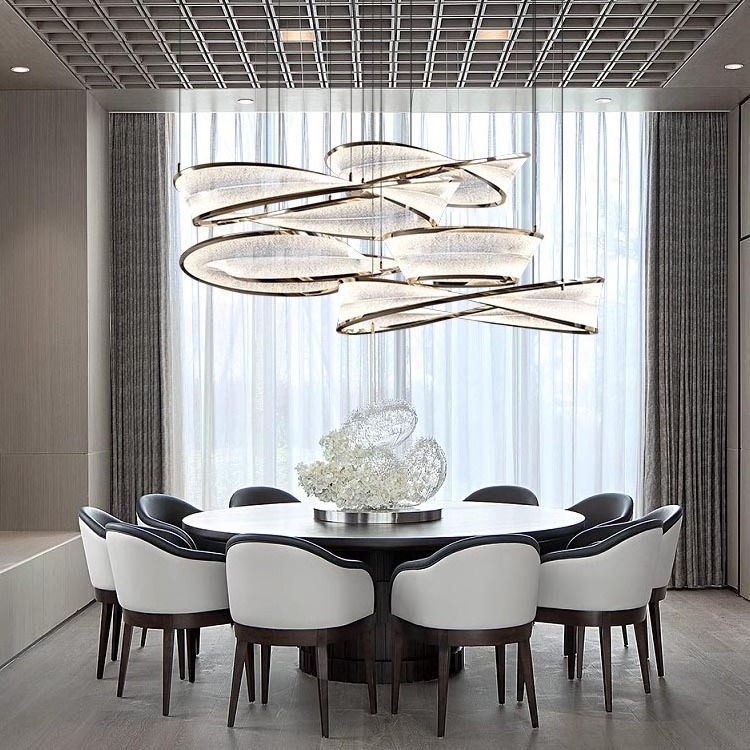 Modern Luxury  Minimalist chandeliers pendant lights hotel lobby Villa Living Room Music Hall custom chandelier