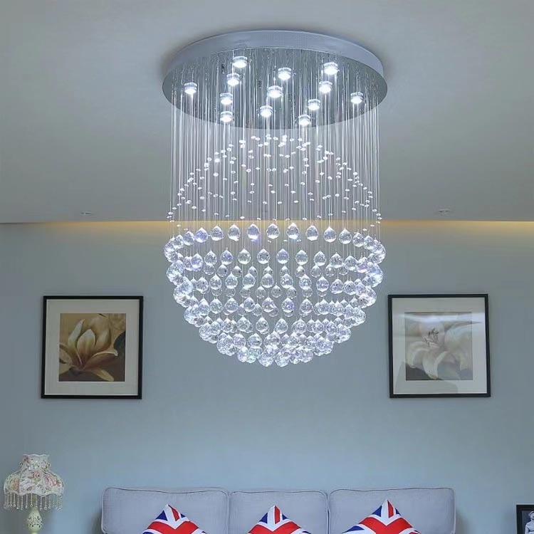 Hanging lamp modern gold luxury crystal chandelier bedroom gold k9 crystal chandeliers pendant lighting