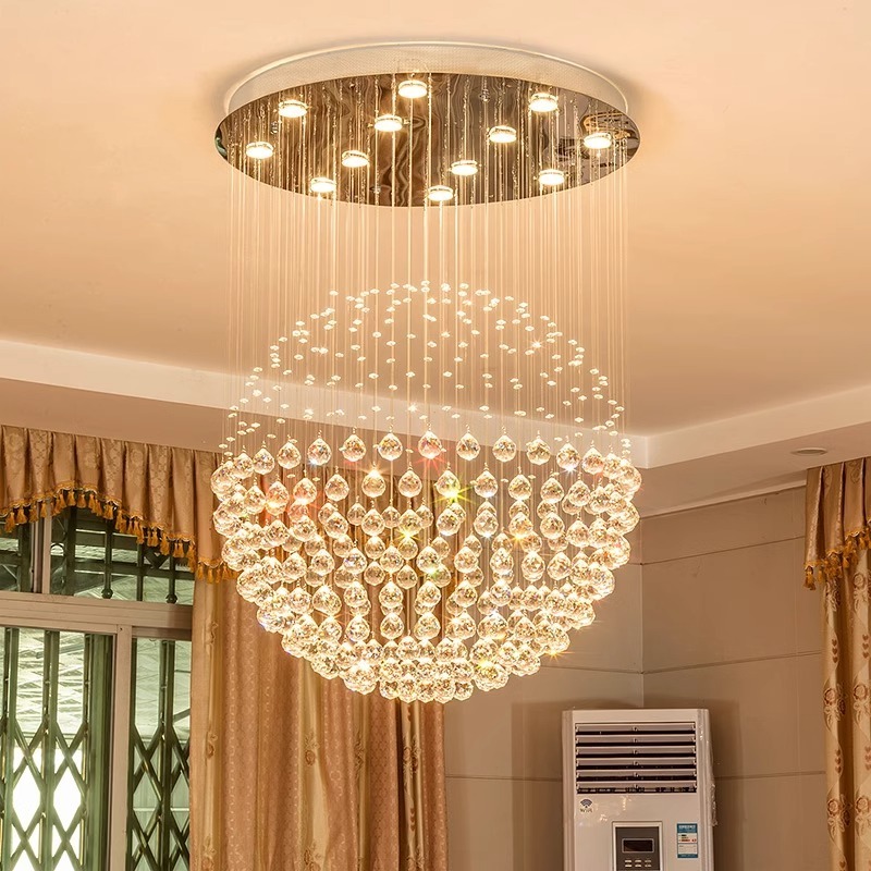 Hanging lamp modern gold luxury crystal chandelier bedroom gold k9 crystal chandeliers pendant lighting