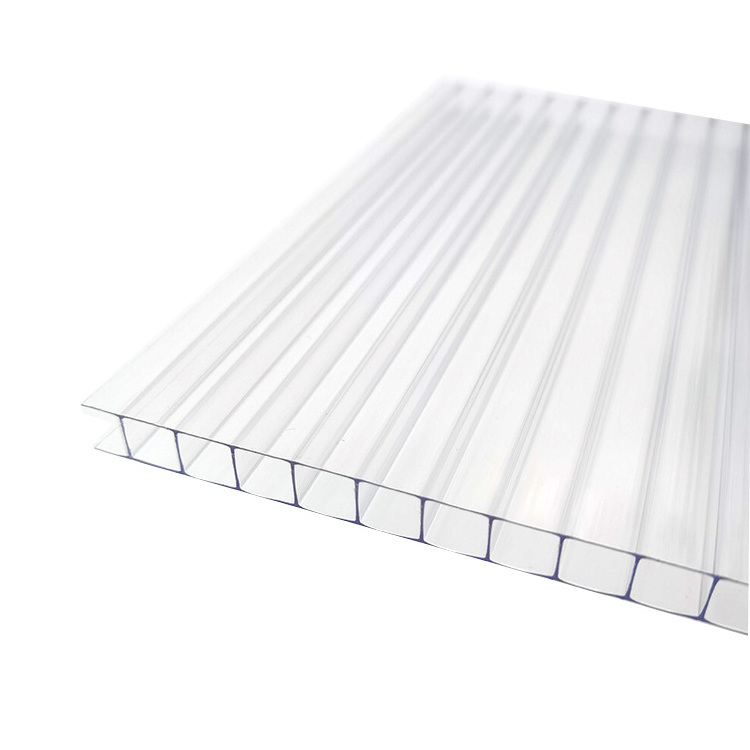 Heat resisting Clear 10mm twin wall Polycarbonate plastic sheet for household Roofing Panels