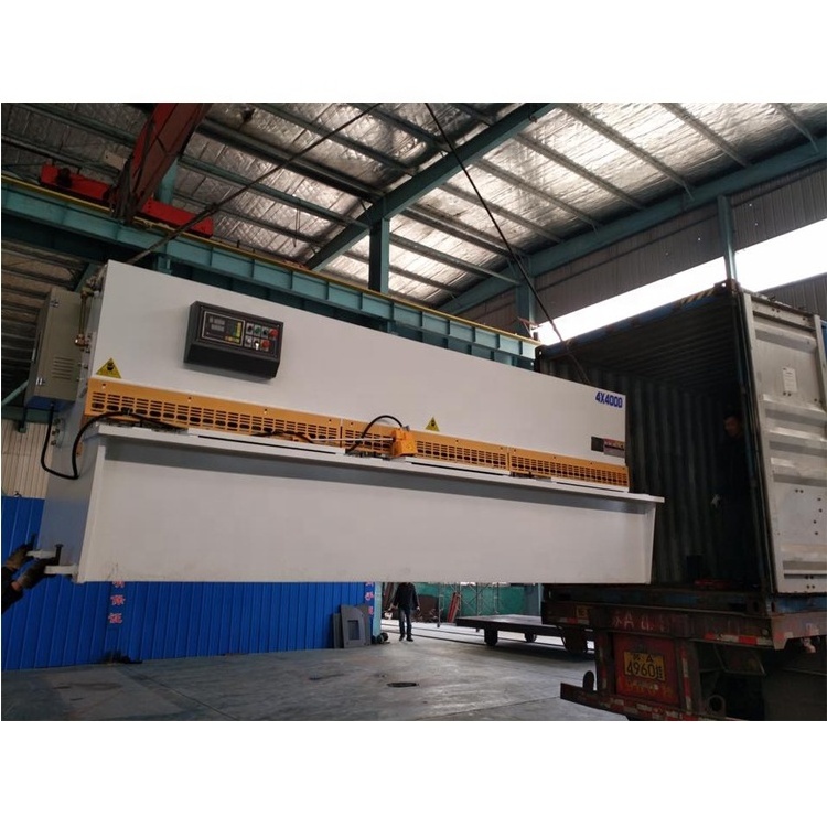 hydraulic swing beam shearing guillotine qc12-16*4000mm cnc steel plate shearer for metal