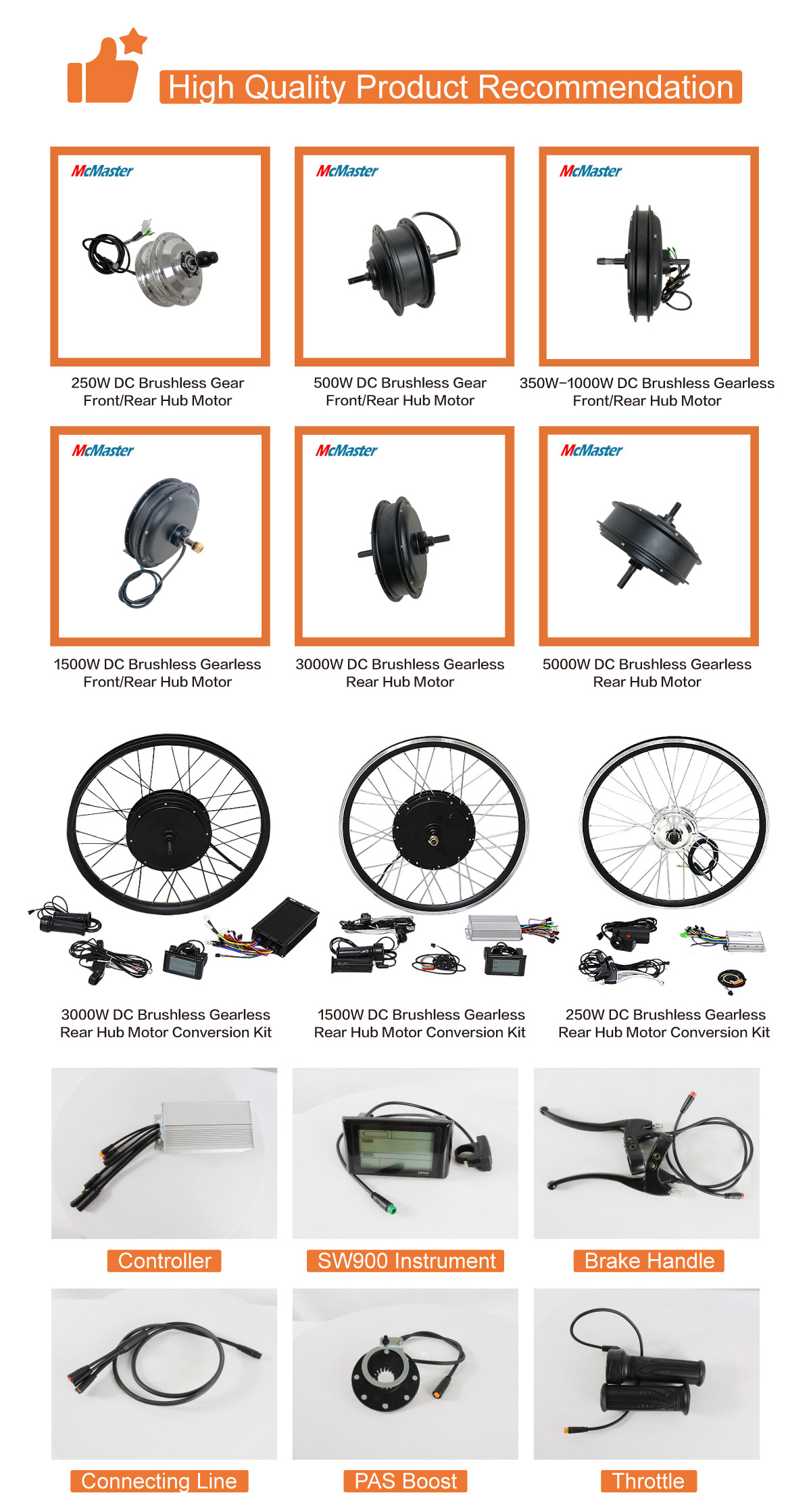 60v 2000w DC Brushless Motor Tricycle Hub Motor Rear Differential Axle with Controller for Electric Tricycle