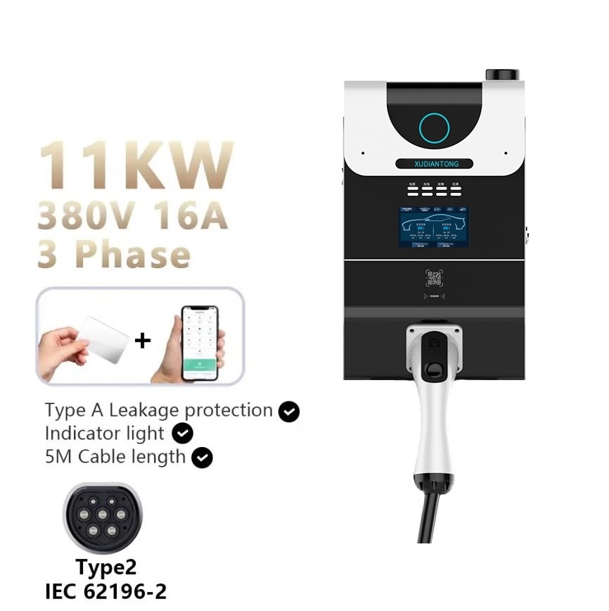 XUDIANTONG22KW 11KW WIFI Rfid Electric Car AC Charging Station Charger Home Electric Car With Payment