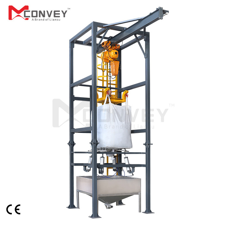 Industrial Dust Free big bag unloading system bulk bag discharger station with dust control