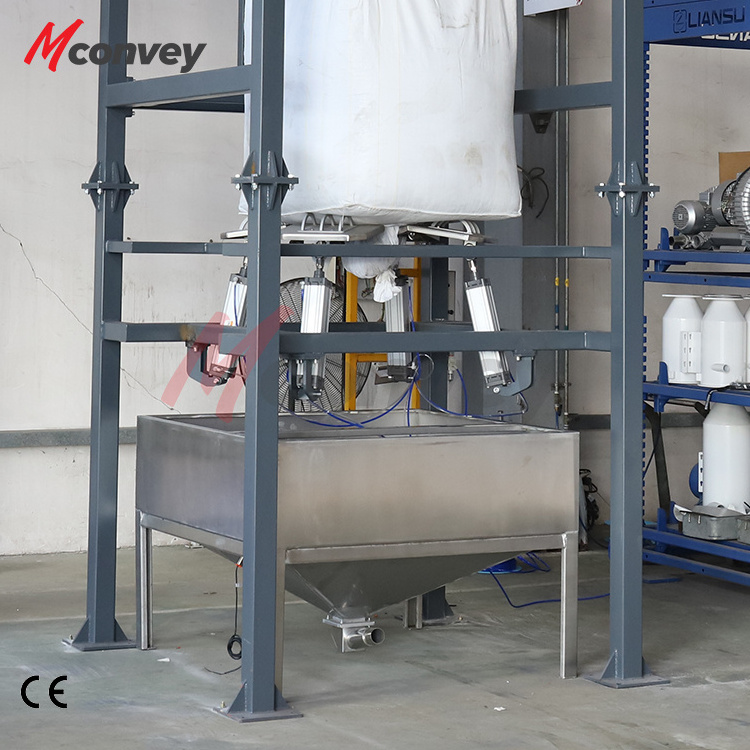 ton bag discharging station bulk bag unloader system powder discharger