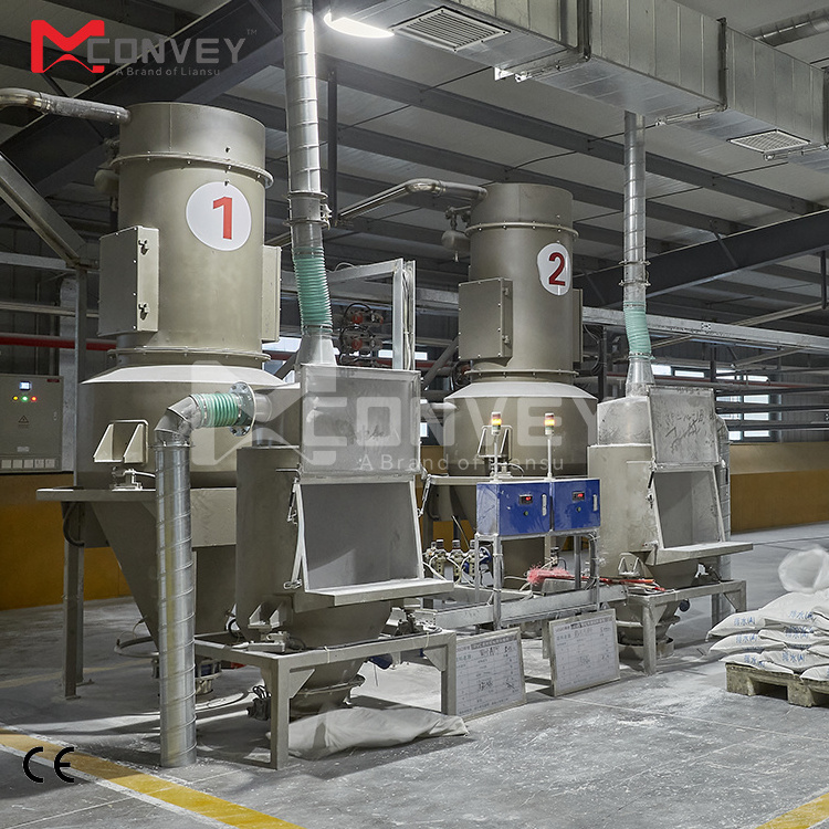 Dust free powder material manual 25kg bag vacuum loader dumping station with Dust Collector