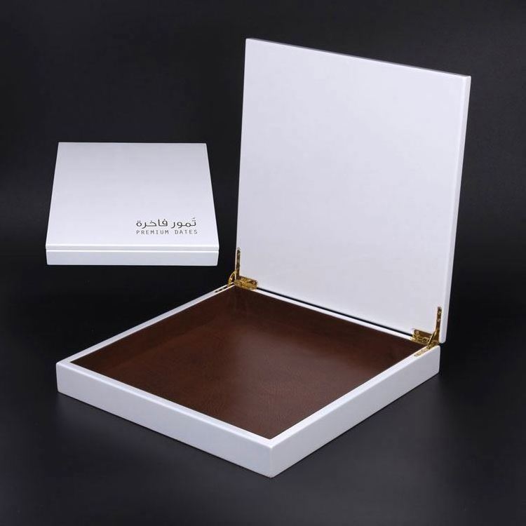 mens white new arrival lucky mystery blind serous biscuits iftar linen datekn  Piano lacquer wooden dates box