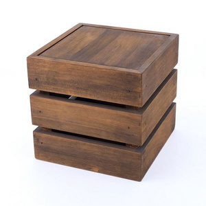 Solid wood storage box wooden crates rustic supermarket display decorative box