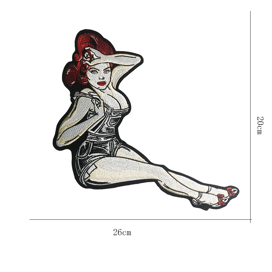 Sexy Women Embroidery Patches of Jackets Motorcycle Biker Patch