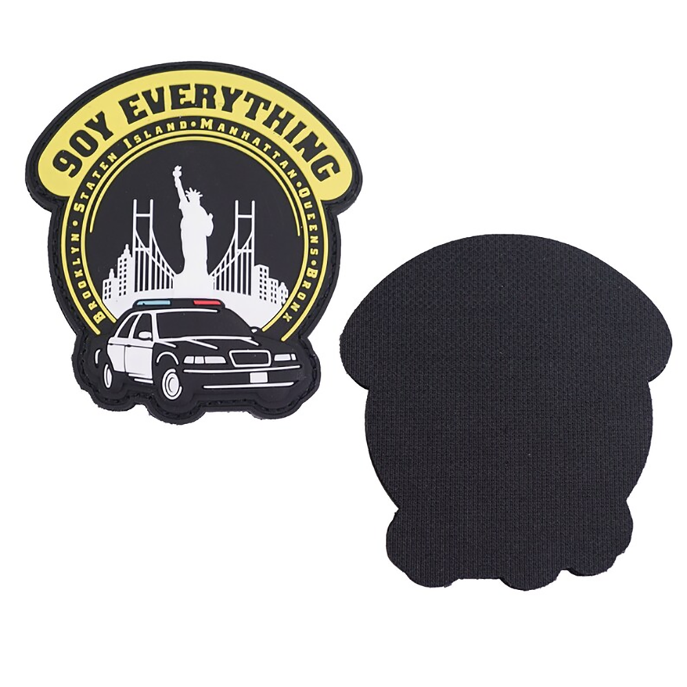 3D Soft Silicone Glow in Dark Rubber PVC Patches Custom Tactical Hook and Loop Embossed Rubber Logo Custom PVC Patches