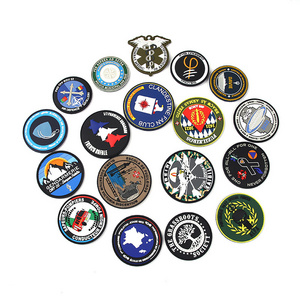 3D Soft Silicone Glow in Dark Rubber PVC Patches Custom Tactical Hook and Loop Embossed Rubber Logo Custom PVC Patches