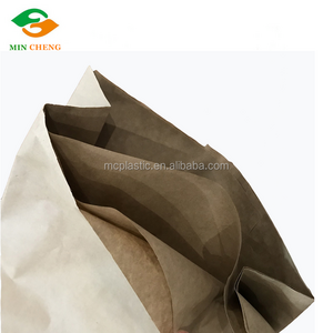 Flat bottom 3 layer Kraft paper wood charcoal bag