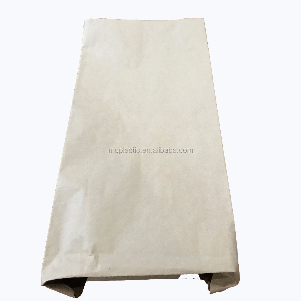 Flat bottom 3 layer Kraft paper wood charcoal bag