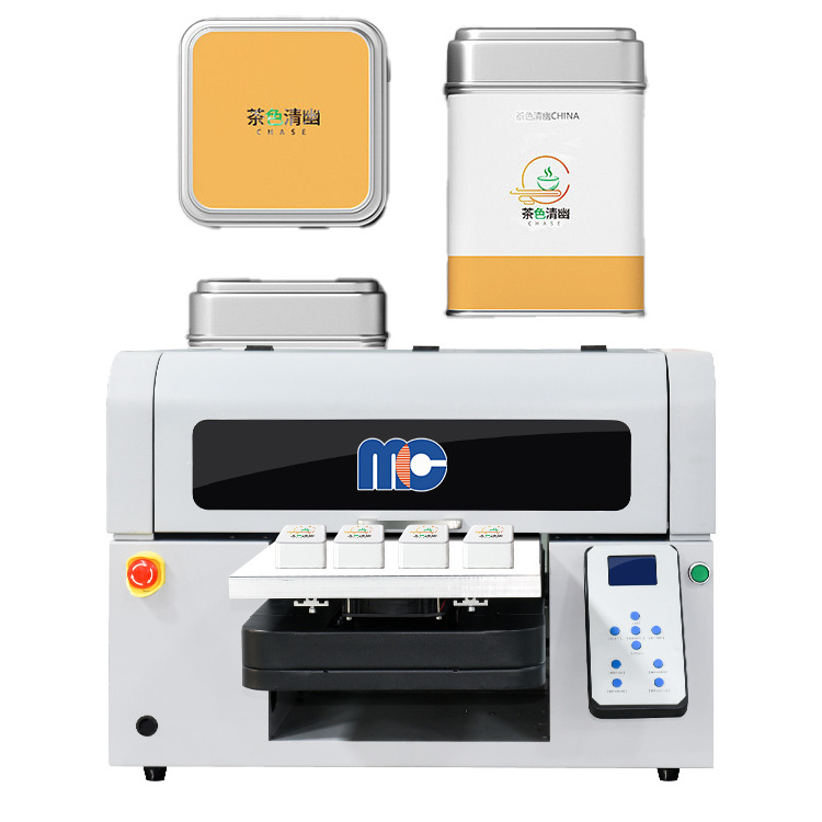 best mini printer A3 uv flatbed printer portable sticker printer small uv printing machine for small business bottle board