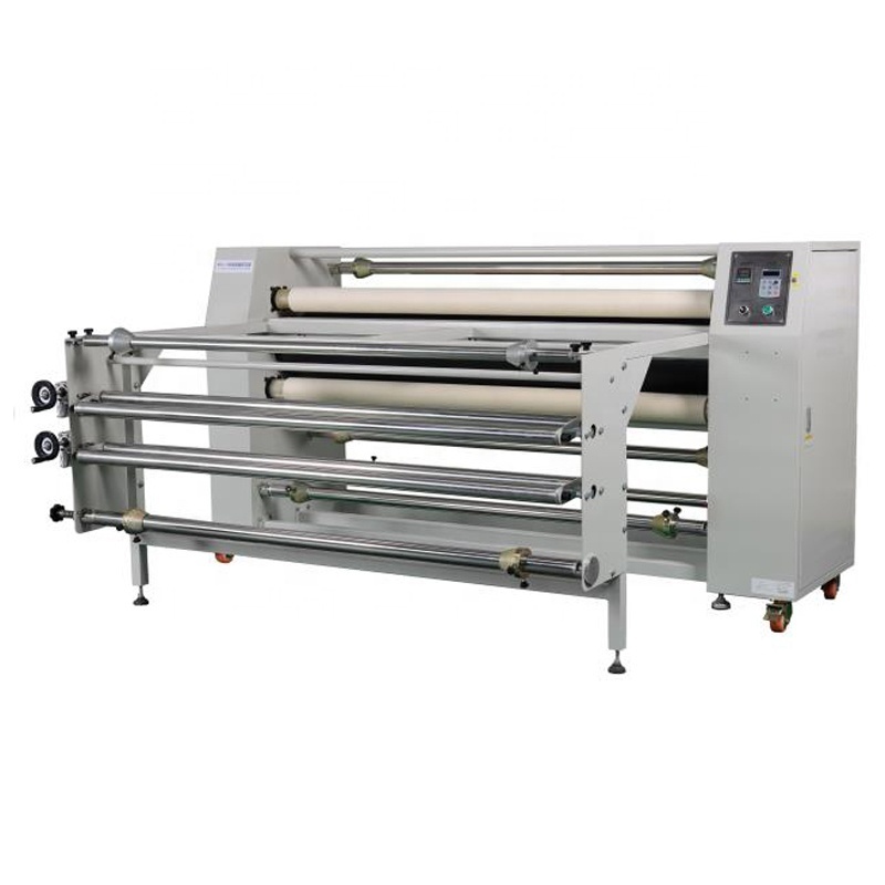 100mm diameter roller fabric sublimation machine calender rotary heat press 1.6/1.8 meter roll to roll oil machine platform