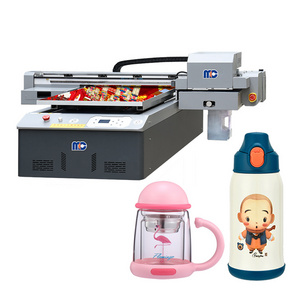 MC Good Price Mini 6090 9060 A0 Size Uv Dtf Printer Led Flatbed Uv Printer For Gift Box Glass Oval Box