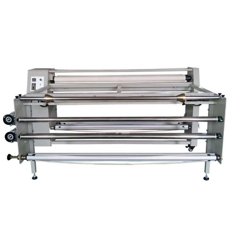 100mm diameter roller fabric sublimation machine calender rotary heat press 1.6/1.8 meter roll to roll oil machine platform