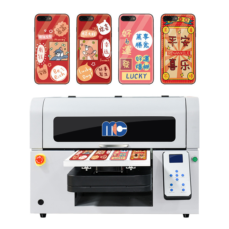 best mini printer A3 uv flatbed printer portable sticker printer small uv printing machine for small business bottle board