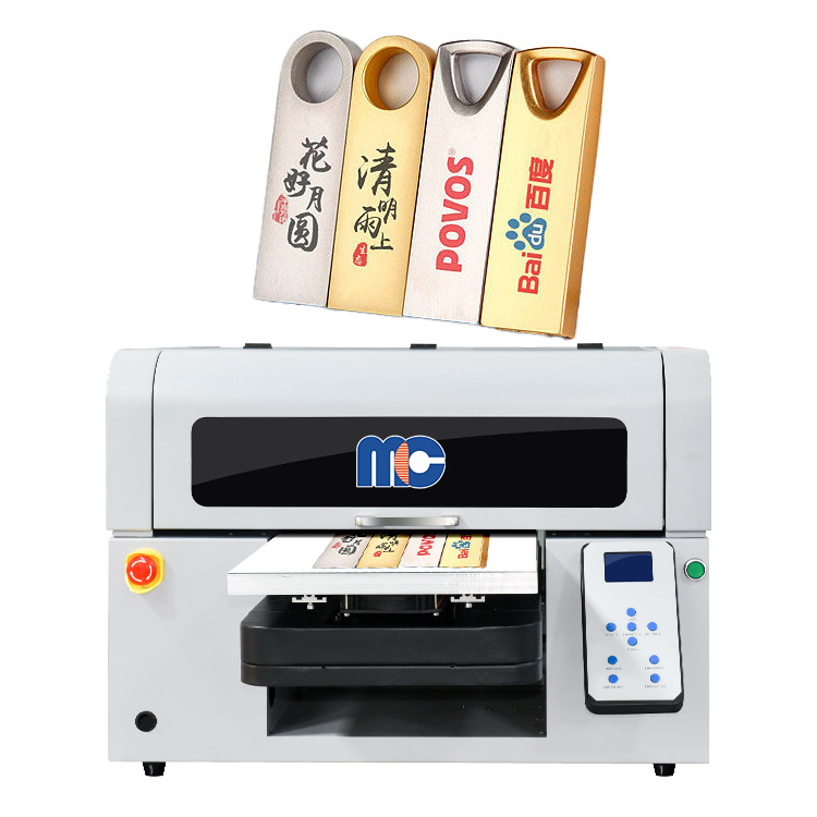 best mini printer A3 uv flatbed printer portable sticker printer small uv printing machine for small business bottle board