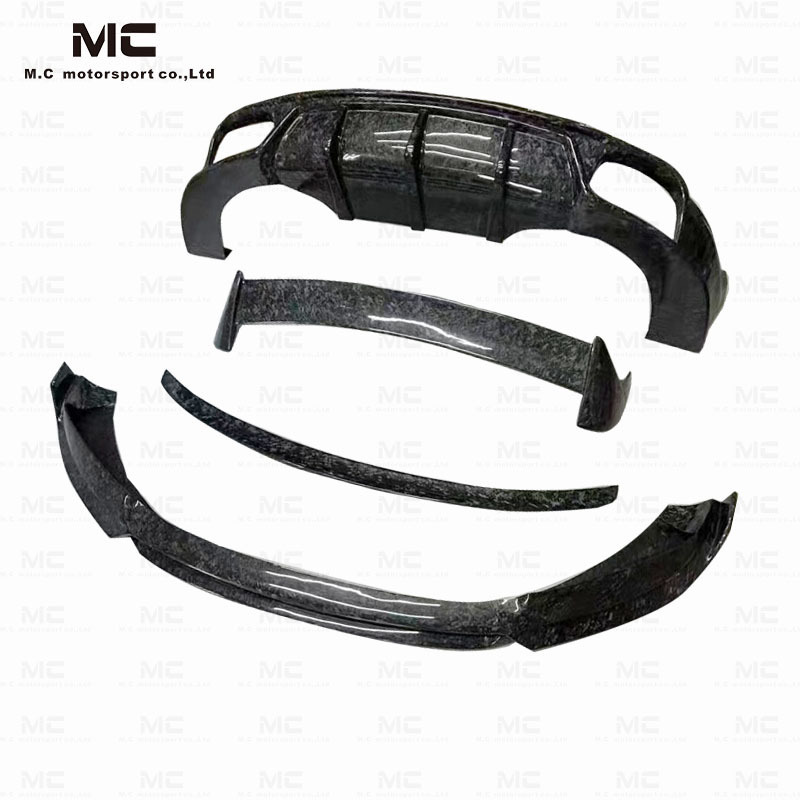 For Porsche Macan 95b carbon fiber Forged carbon fiber body kits front lip diffuser side skirt spoiler