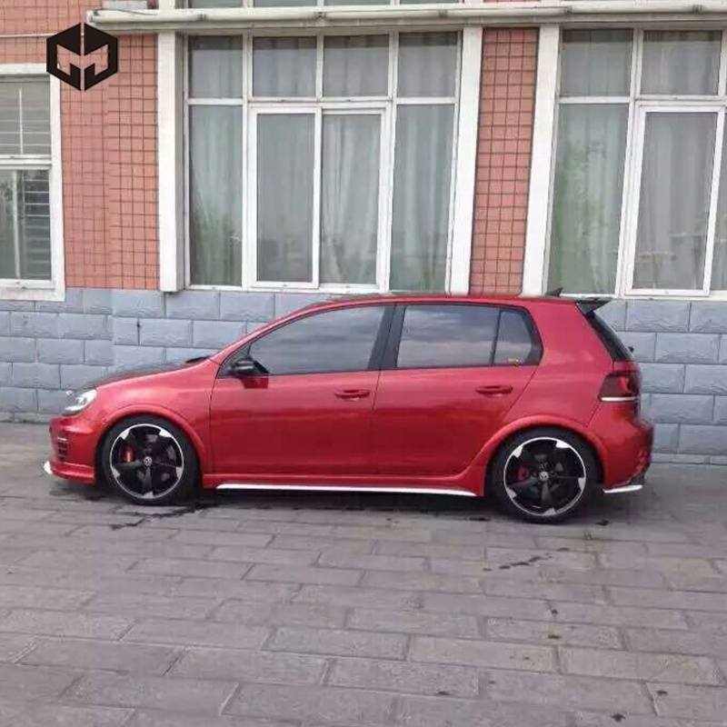 Fiberglass Front Rear Bumper Side Skirt Engine Bonnet Hood Fender Flares Spoiler Roof Wing R20 Wide Body Kit for VW Golf MK6 GTI